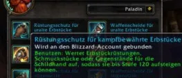 Teaser Bild von WoW: Erbstücke mit Patch 8.1.5 auf 120 aufwerten - Herkunft, Kosten, alle Infos